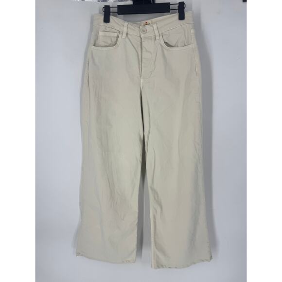 Marine Layer Charlie Wide Leg Pant in Ecru - Picture 4 of 6